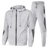 Men Casual Tracksuit Zipper Hoodies Top And Sweatpants 2pcs Set 2024 Male Outdoor Jogging Jackets Clothes Sport Man Pants Suit