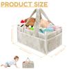 Плюшевый органайзер для подгузников Портативная корзина для хранения детских подгузников с несколькими отделениями Органайзер для подгузников