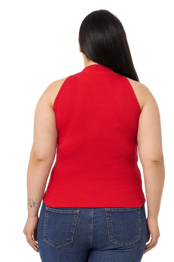 Женский стиль, большой размер, боди, большие размеры, воротник с лямкой на шее, полуводолазка, ребристая камзол, зеленое боди