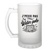 Chope De Bière - PLANETEE - J’peux Pas J’ai Water-polo (minimaliste) - Givré - Verre Trempé 470 Ml - Impression Sublimation