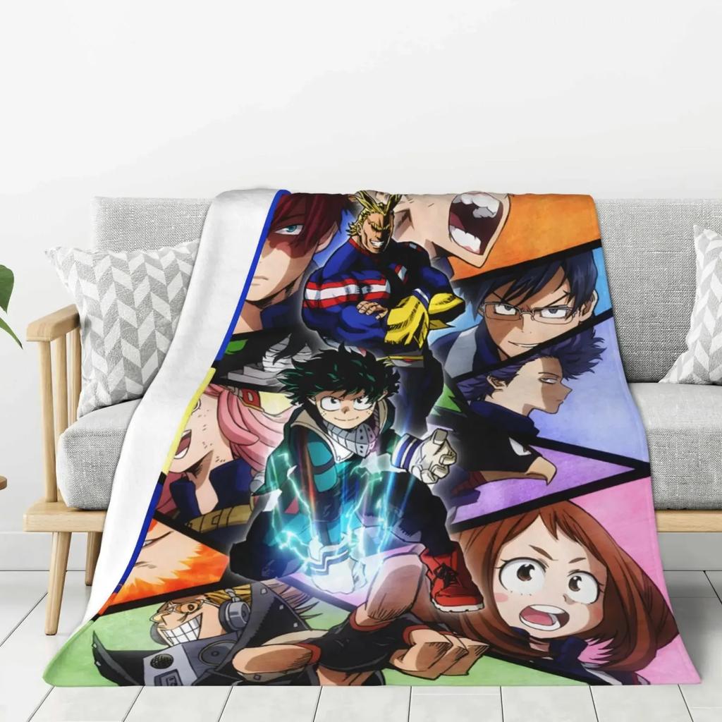 Моя геройская академия Мультяшный плед Теплые флисовые одеяла Мягкое и удобное одеяло Домашнее дорожное одеяло Подарок на день рождения