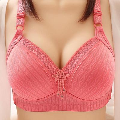 Женское тонкое нижнее белье большого размера из чистого хлопка, антипровисающий бюстгальтер без стального кольца, дышащий сексуальный модный бюстгальтер с принтом