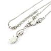 [G9293] - Silver Necklace 'Goddess Opal' Silver-white (rhodium-plated) - 25x6 Mm