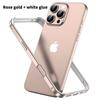 Hybrid Silicone Frame Aluminum Metal Phone Case for iPhone 16 15 14 Plus 13 12 11 Pro Max Xs Xr Anti-Fall Corners Bumper Cover