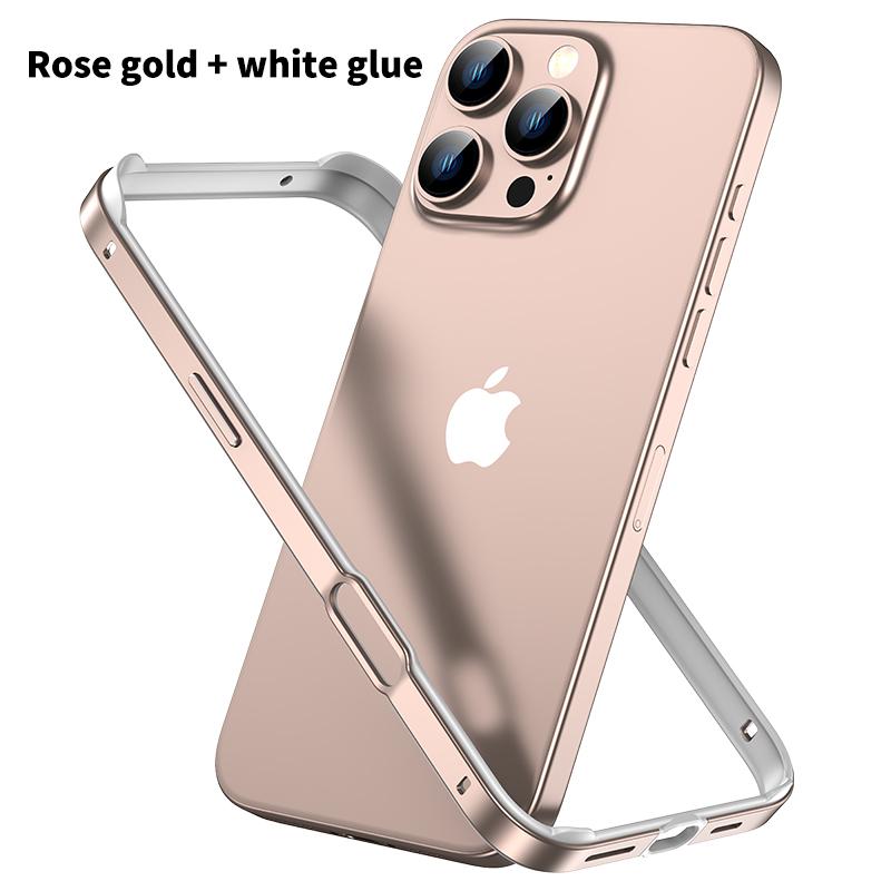 Hybrid Silicone Frame Aluminum Metal Phone Case for iPhone 16 15 14 Plus 13 12 11 Pro Max Xs Xr Anti-Fall Corners Bumper Cover