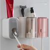Аксессуары для ванной комнаты, органайзер, держатель для зубных щеток, автоматический дозатор для зубной пасты, держатель для зубных щеток, настенное крепление, набор инструментов