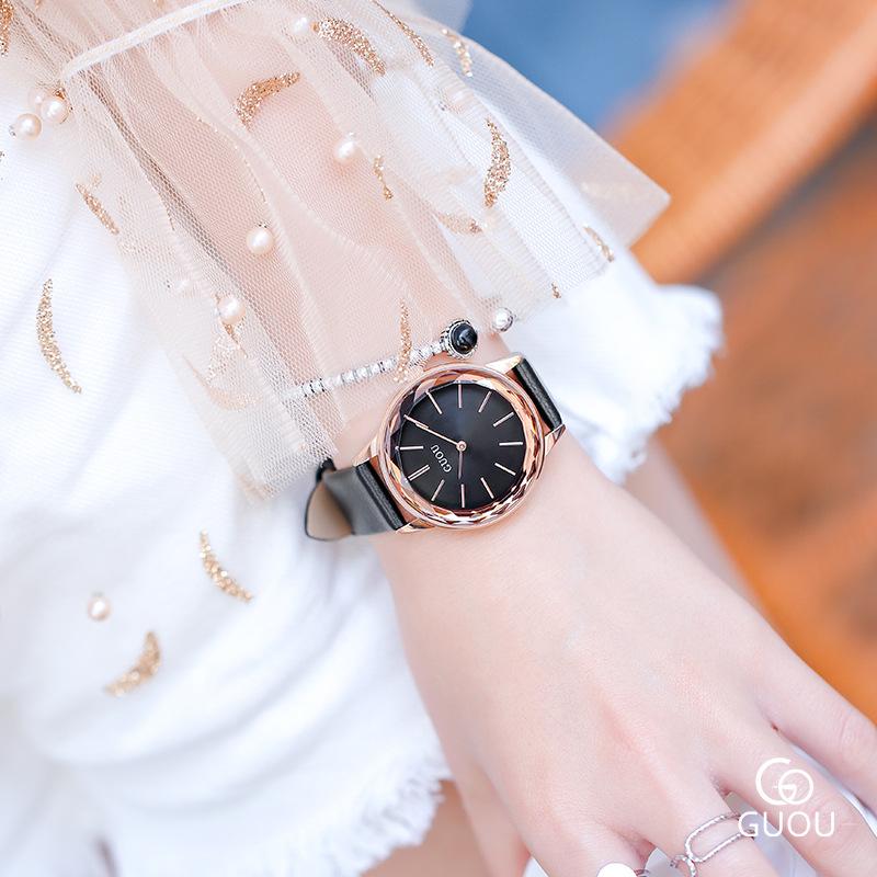 Водонепроницаемые кварцевые часы из натуральной кожи, простые модные часы на поясе, женские часы