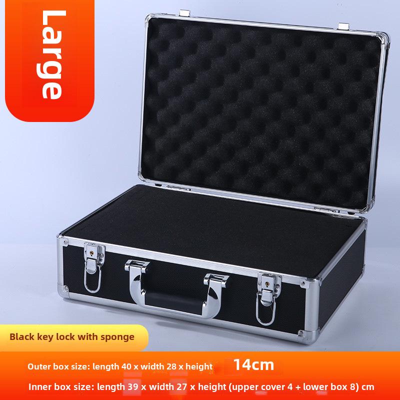 Портативный ящик для инструментов из алюминиевого сплава с замком для хранения оборудования, документов и наличных денег