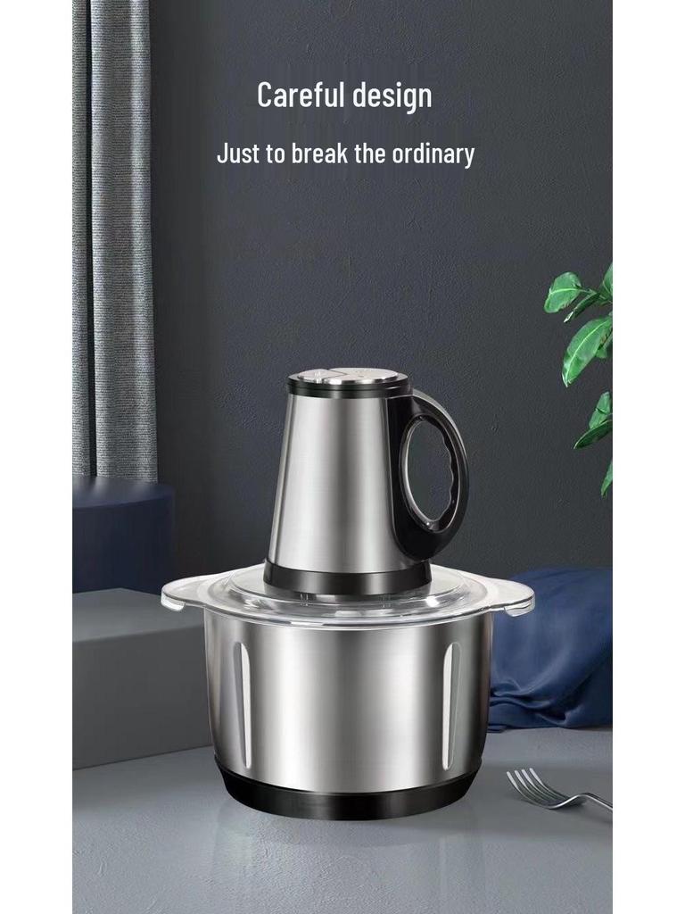 Бесплатная доставка: Обновленная электрическая мясорубка и кухонный комбайн - Миксер, Блендер, Машина для приготовления фарша для пельменей и теста, Измельчитель чили.