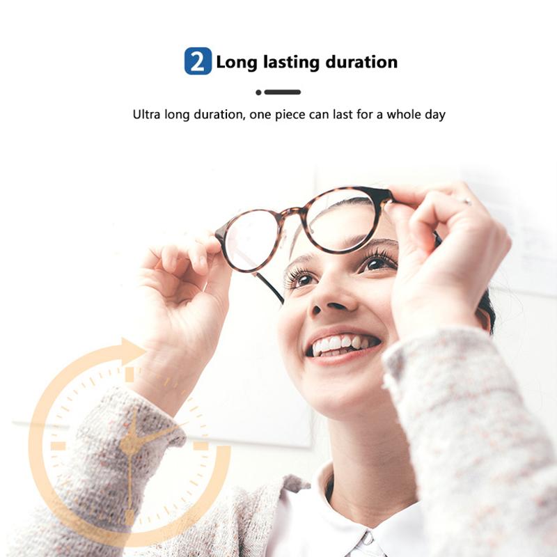 100 шт./кор. влажные салфетки для чистки очков одноразовые противотуманные салфетки для удаления пыли салфетки для чистки линз солнцезащитные очки экран телефона