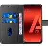 Etui Portefeuille - GENERIC - Samsung Galaxy A70 - Cuir - Multifonction - Support Vidéo