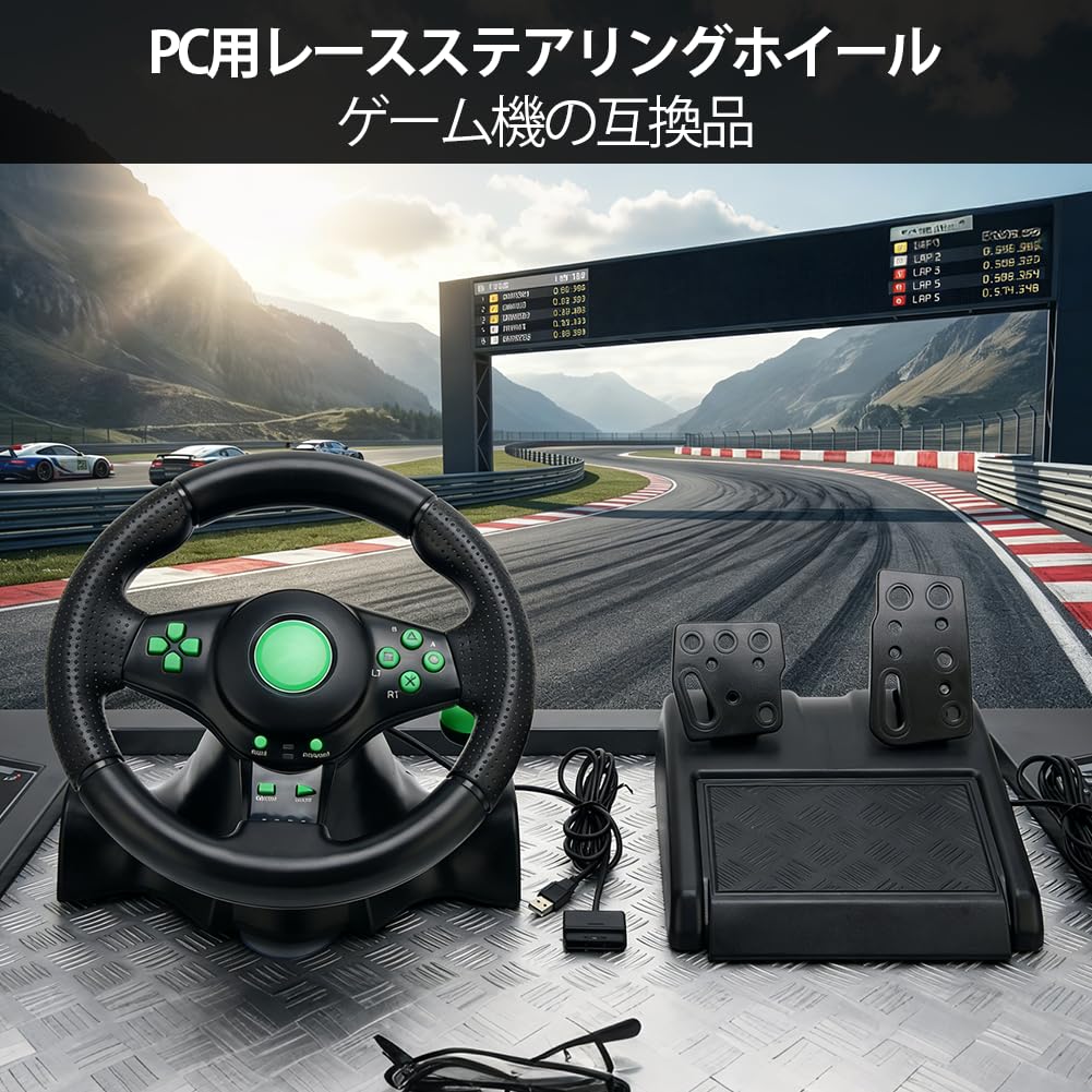 PC Racing Steering Gaming Steering Racing Plug and Steering Controller for Racing Games Wheel, 180° Rotation, Wheel, Wheel, High-Precision Control,