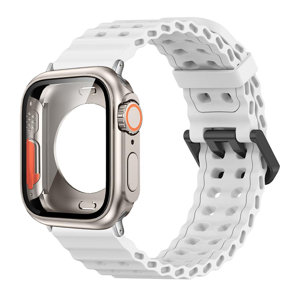 Силиконовый ремешок+Смена на Ultra Case Для Apple Watch 11 10 42/46мм Защитный чехол для iwatch Серии 9 8 7 6 se54 40/41/44/45мм
