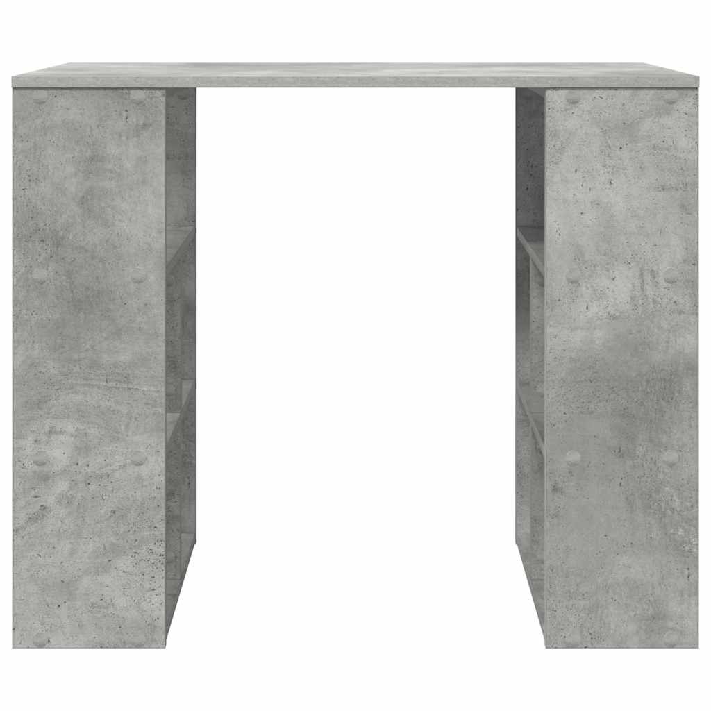 Desk with Shelf Concrete Grey 90 x 50 x 75 cm Engineered Wood