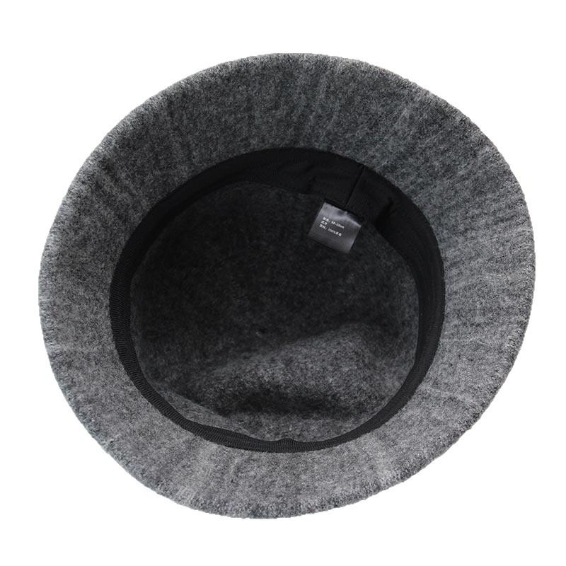 New elegant bow mixed color wool bucket hat women's autumn and winter versatile washbasin hat bucket hat
