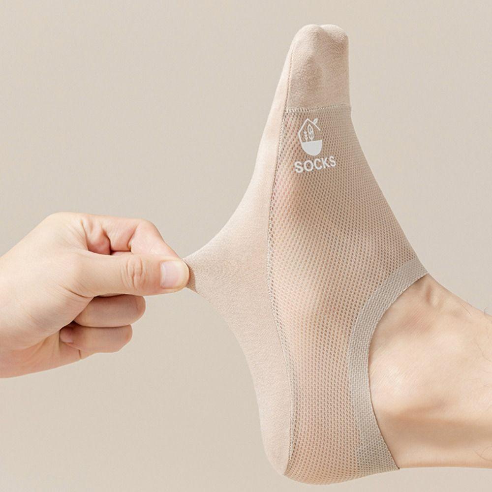 Fashion Simple Breathable Invisible Comfortable Sock Slippers Mesh Socks Man Socks Solid Color