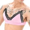 Lace Border Rose-White Bra - NoGenderWear - Mesh | Mesh & Net