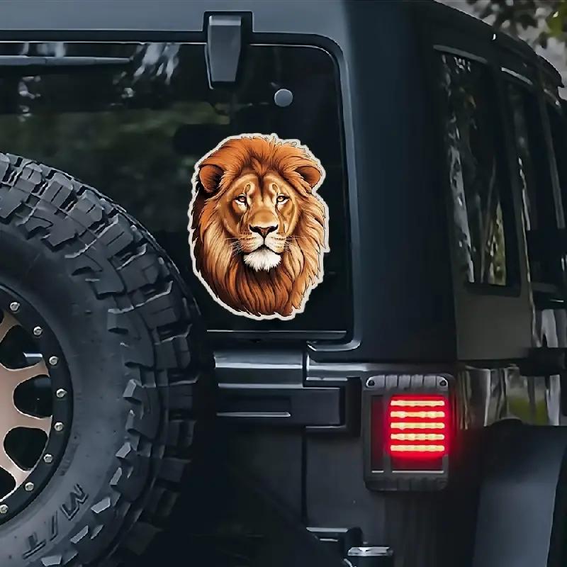 J484 # Автомобильная наклейка с рисунком льва, водонепроницаемая виниловая наклейка, автомобильные аксессуары, декор