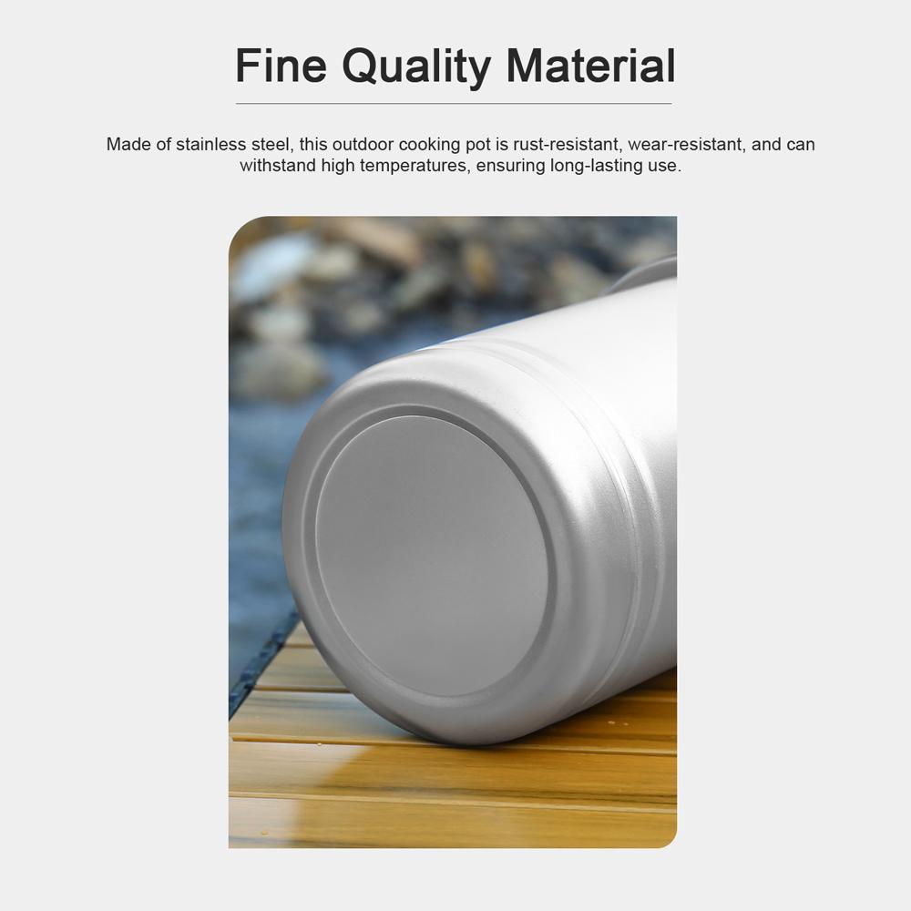 Кемпинг, пеший туризм, рисоварка, портативная посуда для пикника, горшок из нержавеющей стали, многофункциональный