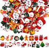 10 Pieces Christmas Resin Charms for Crafts Flatback Slime Charm Beads Resin Supplies Mini Xmas Embellishments Crafts Decorations for DIY Scrapbooking