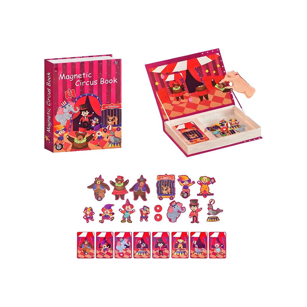 8 стилей DIY развивающая магнитная книга-пазл для младенцев и малышей, магнитные наклейки, игрушка для раннего развития, подарок