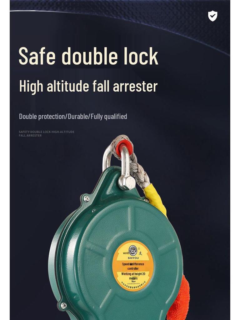 High-Altitude Self-Locking Fall Arrest Device (5/10/15/20/30m) for Tower Crane Construction Safety