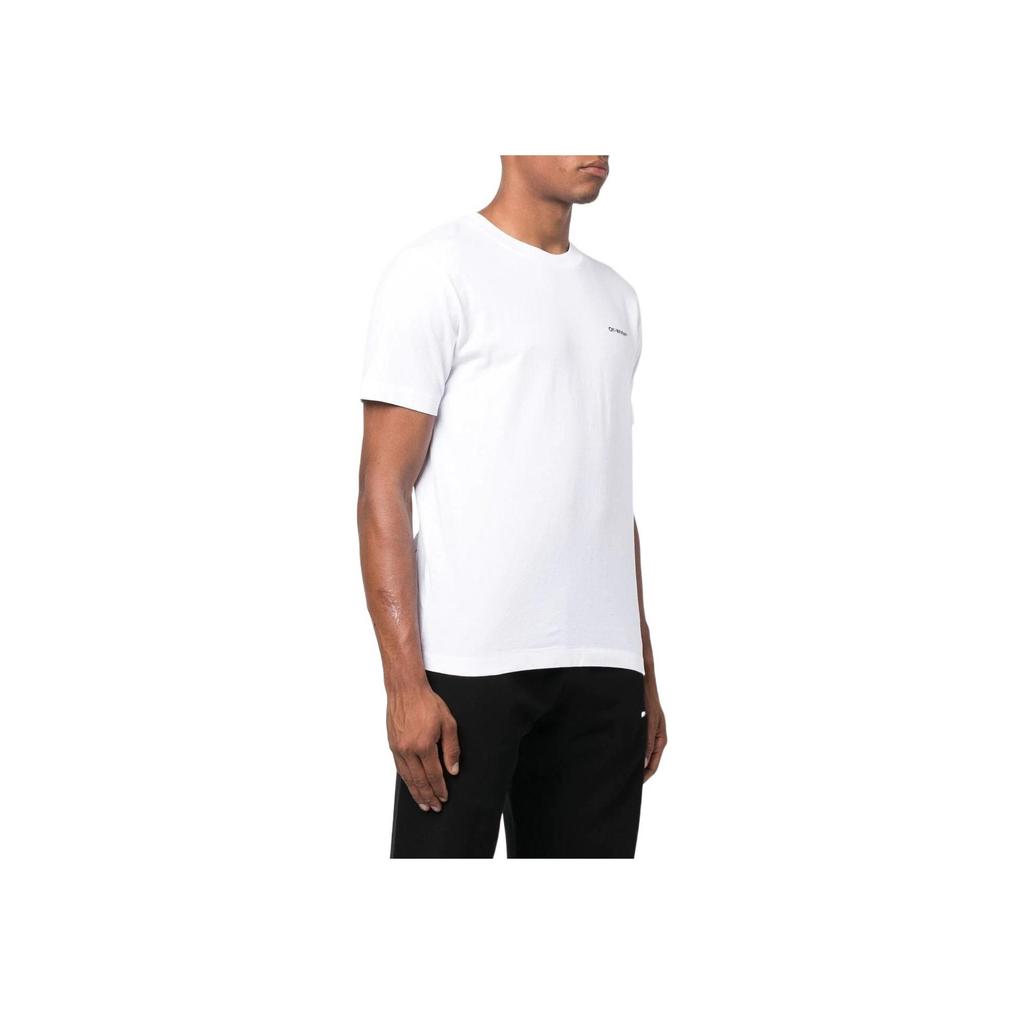 Off-White Wave Diag T-Shirt White Men Tops OMAA027F22JER0160110