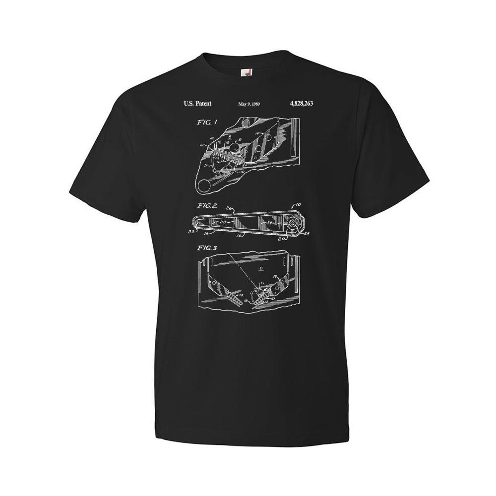 Pinball Flipper Patent Shirt Pinball Blueprint Retro Gaming Gift Pinball Gift