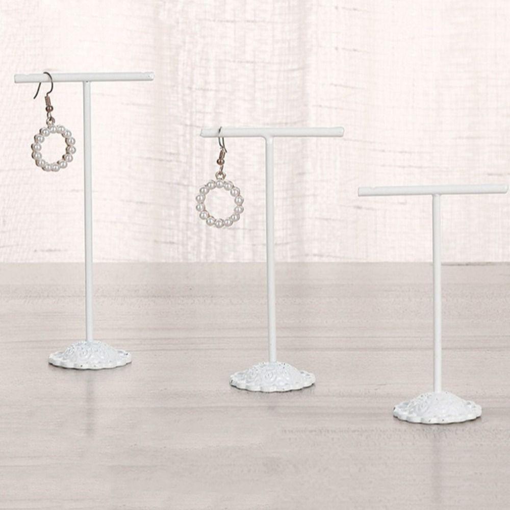 3Pcs/Set Hanging Jewelry Display Holder Metal Necklace Organizer Rack  Earring