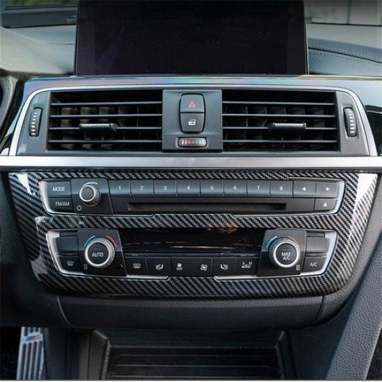 ABS Carbon Fiber Air Condition CD Panel Decor Cover Sticker For BMW 3 4 13-18