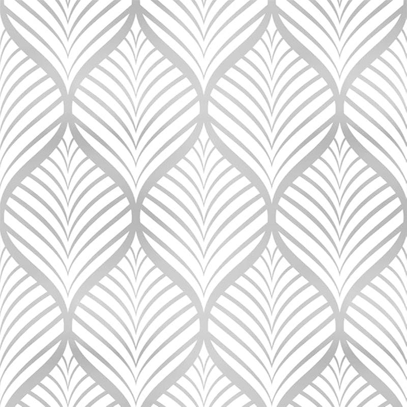 Черно-белые современные обои Декоративные настенные Съемные Самоклеящиеся Лепестковый узор Геометрическая Контактная бумага ПВХ наклейка