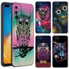 Lovely Animal Owl Black Silicone Phone Case For Huawei P10 P20 P30 P40 Lite P50 P60 Art P50E P Smart Z 2018 2020 2021 Pro 2019
