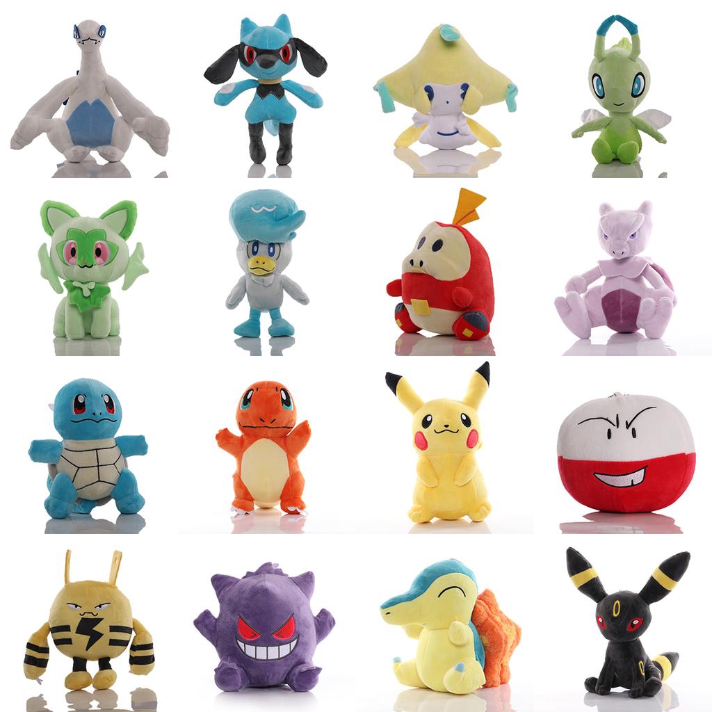 Pokemon Pikachu Plush Toy Charmander Bulbasaur Squirtle Stuffed Doll Gengar lebi Lugia Sprigatito Lucario Mewtwo Gengar