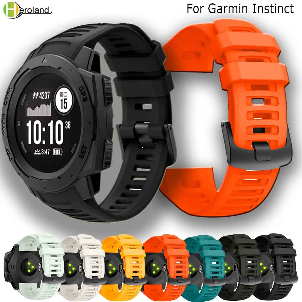 22mm Silicone Watch Strap Bracelet Watch Band For Garmin Instinct Smart Watch Sport Replacement Wirstband Men's Watches Women's