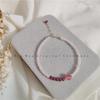 Natural Strawberry Quartz Pink Crystal14K Gold-plated versatile fresh ultra-fine bracelet for women, delicate and sparkling