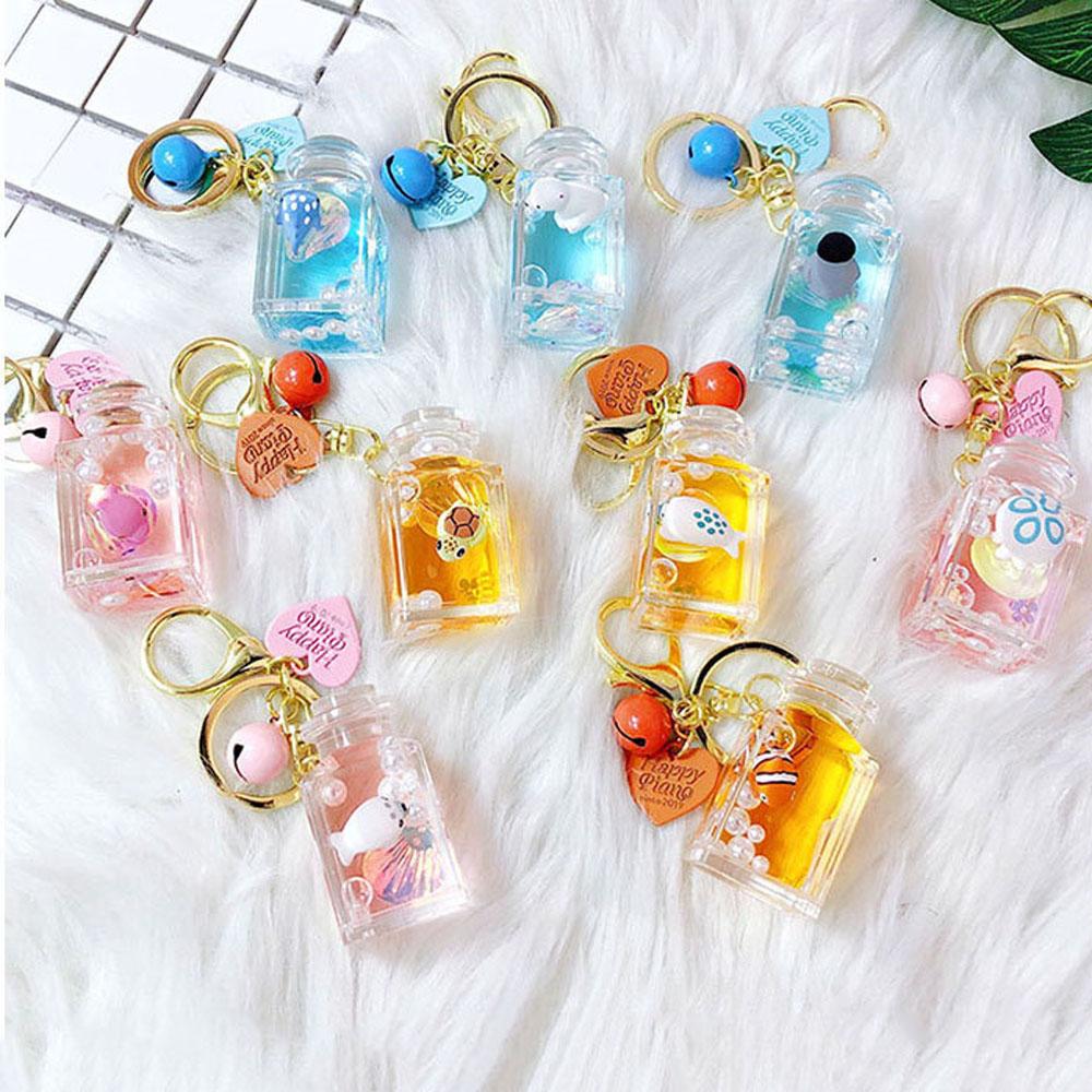 Жидкий Морской Зыбучий Песок Аксессуары для Бутылок Подарки для Женщин Шарм для Сумки Брелок Подвеска для Автомобиля Кольцо для Ключей