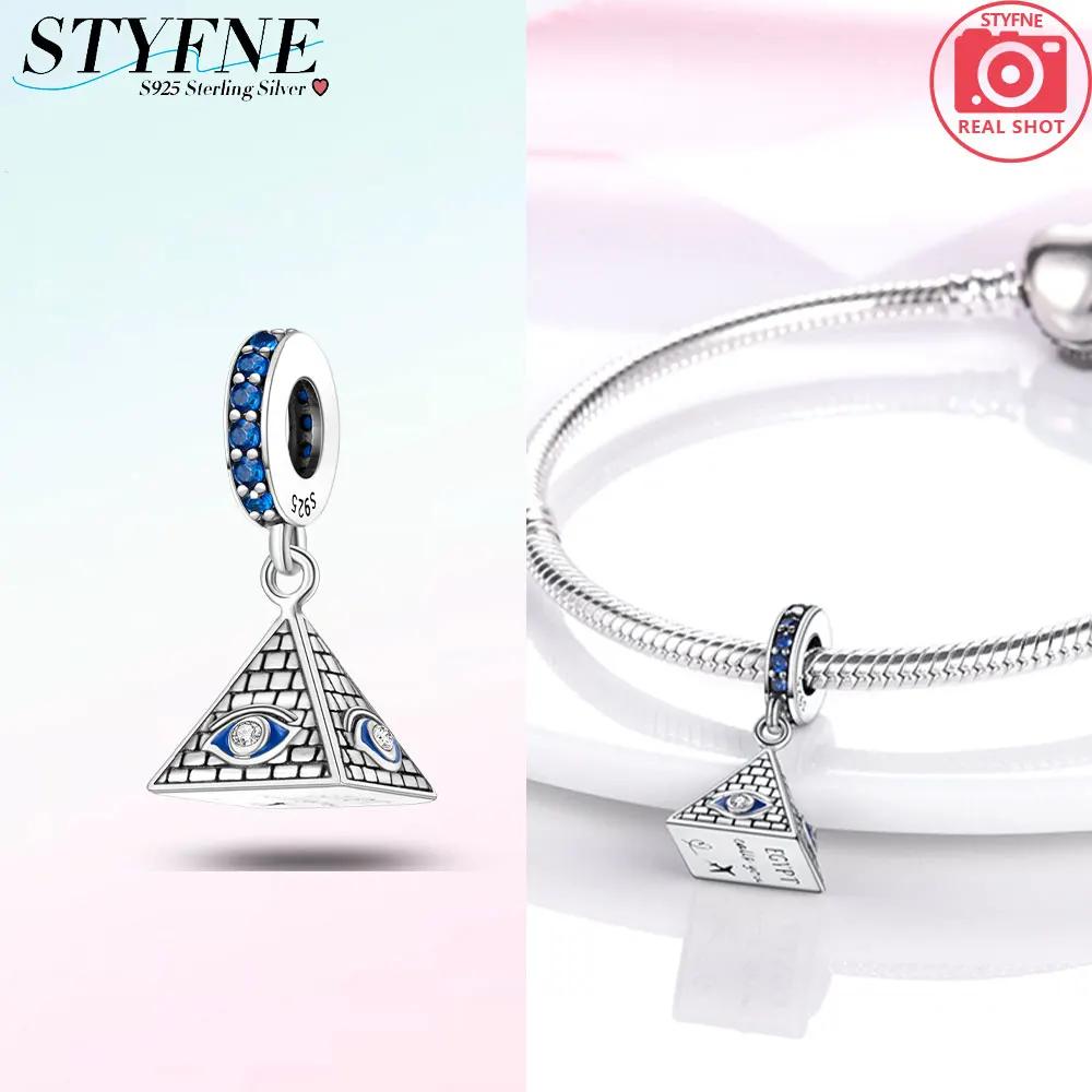 Charm Original Copper Paris Tower Pyramid Travel Country Flag Fit Bracelet Necklace Beads Pendant Women Diy Jewelry Gift