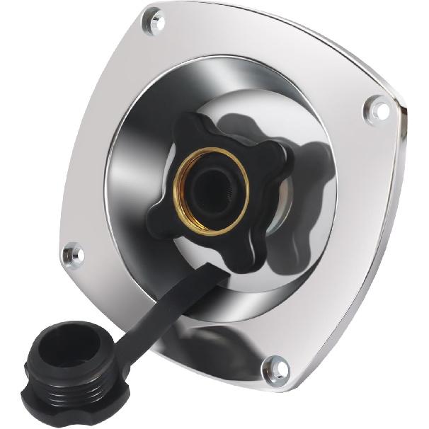 RV City Water Inlet with Pressure Reducing Valve,Chrome Water Fill Inlet Replacement with Check Valve,RV Water Inlet Connection,for