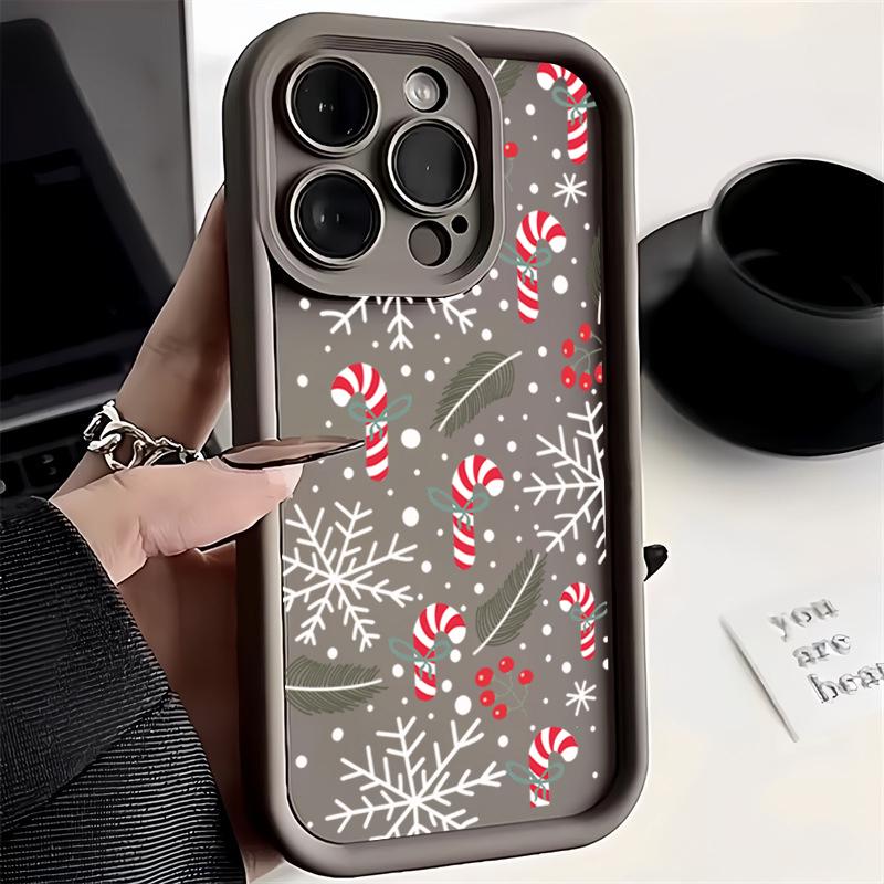Phone Case For iPhone 16 15 14 Pro Max 11 12 13 Pro Max 7 8 Plus XR X XS Max SE Merry Christmas New Year Gifts Shockproof Cover