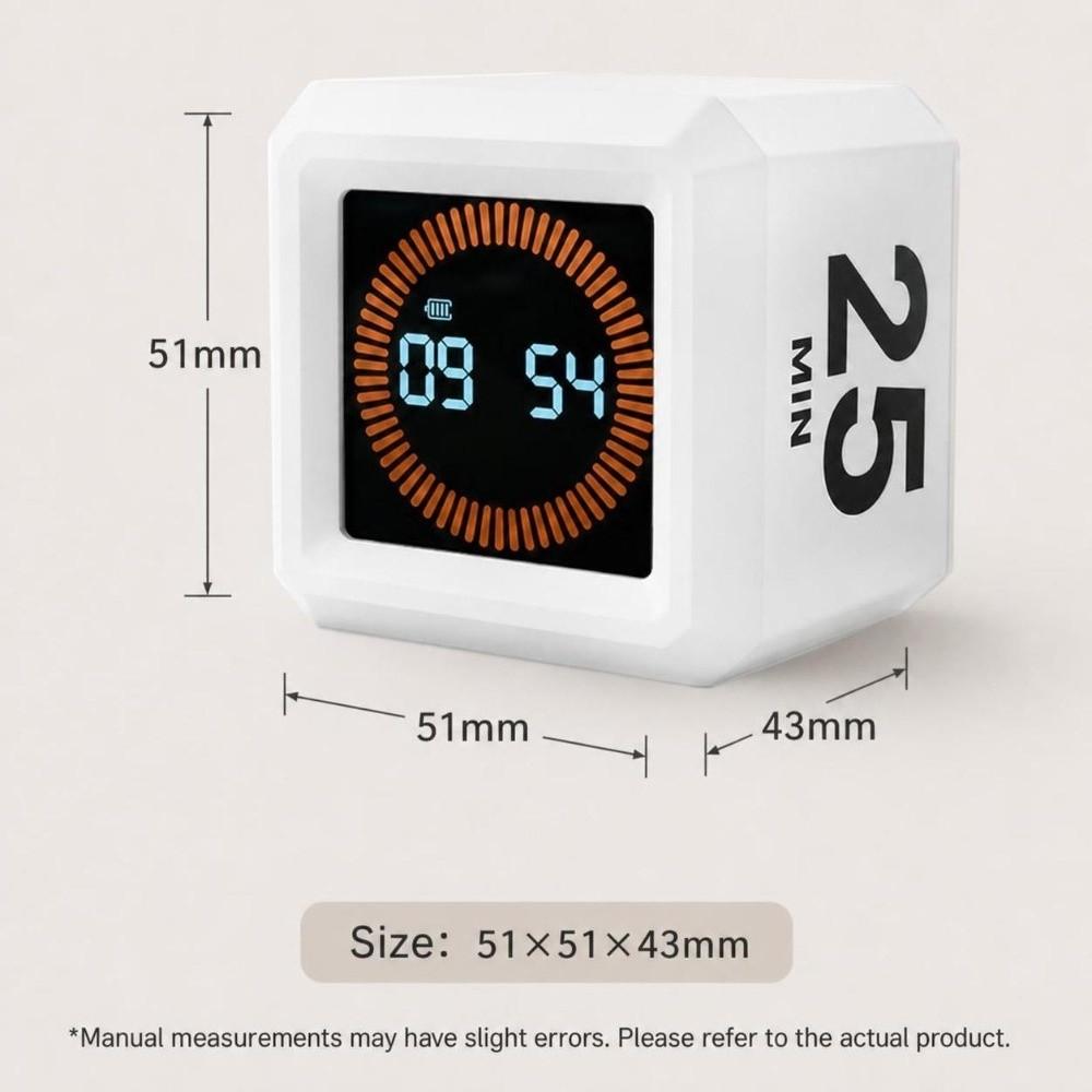 LED Display Digital Visual Timer Silent Running 4 Preset Time Flip Countdown Timer 0-99 Minutes Alarm Function3