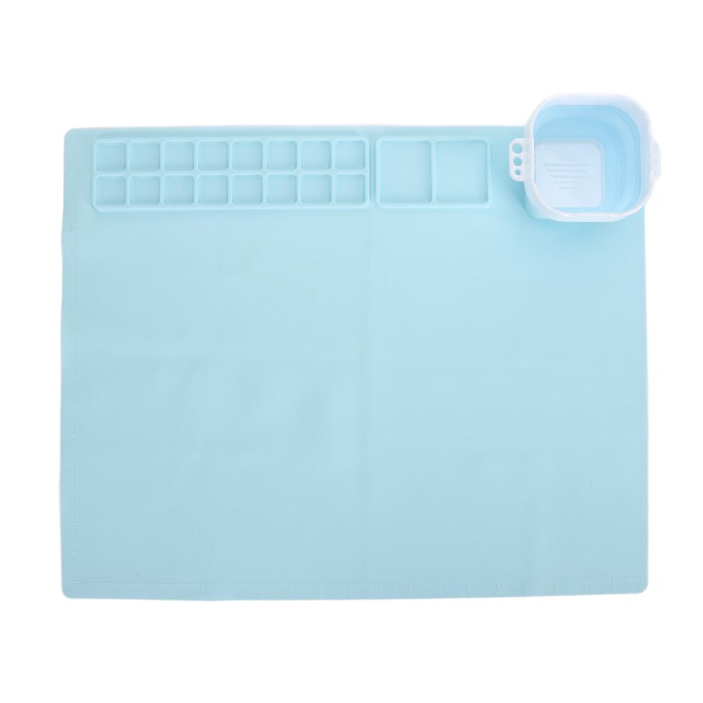 Silicone Drawing Mat with Water Cup - Washable, 41x51cm
