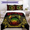 Rastafari Lion of Judah 3pcs Bedding Set Duvet Cover Closure Includes 1 Duvet Cover & 2 Pillowcases for All Seasons Bedroom Home Dorm Decor