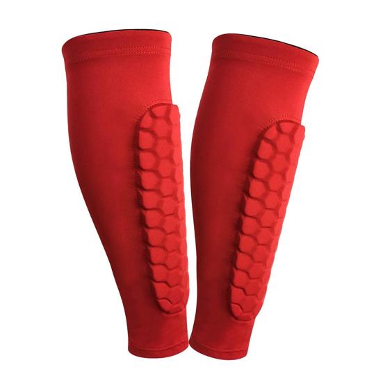 Футбольные щитки для голени для молодежи и взрослых, компрессионный рукав для голени с сотовыми накладками, спортивная защитная экипировка для футбола, бейсбола, катания на лыжах, хоккея