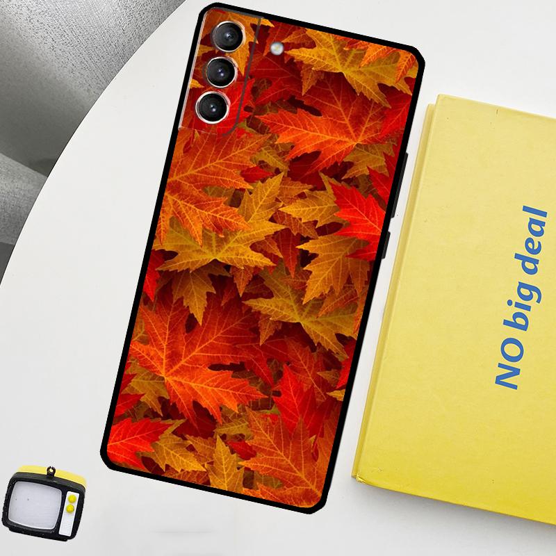 Autumn Leaves Phone Case For Samsung Galaxy S24 Ultra S20 S21 S22 S23 Plus S9 S10 S24 FE S25 Ultra Cover