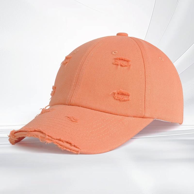 Outdoor Sun Hat Ripped Baseball Cap Summer Sunscreen Sunshade Pure Cotton Cap Men
