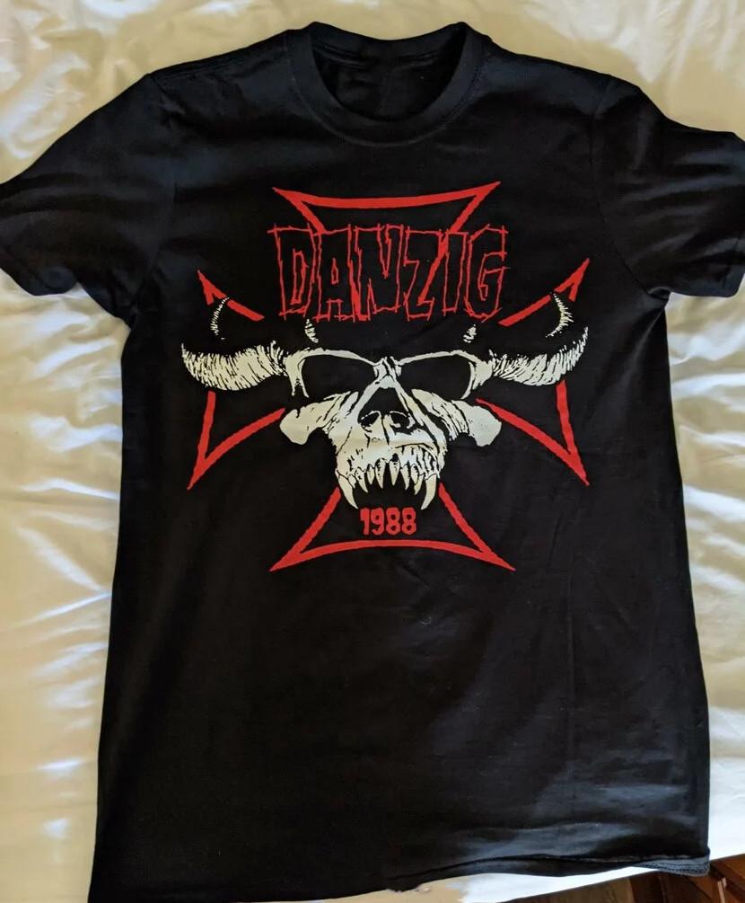 Vtg Danzig Band 1988 Tour Heavy Cotton Black All Size T Shirt TU525