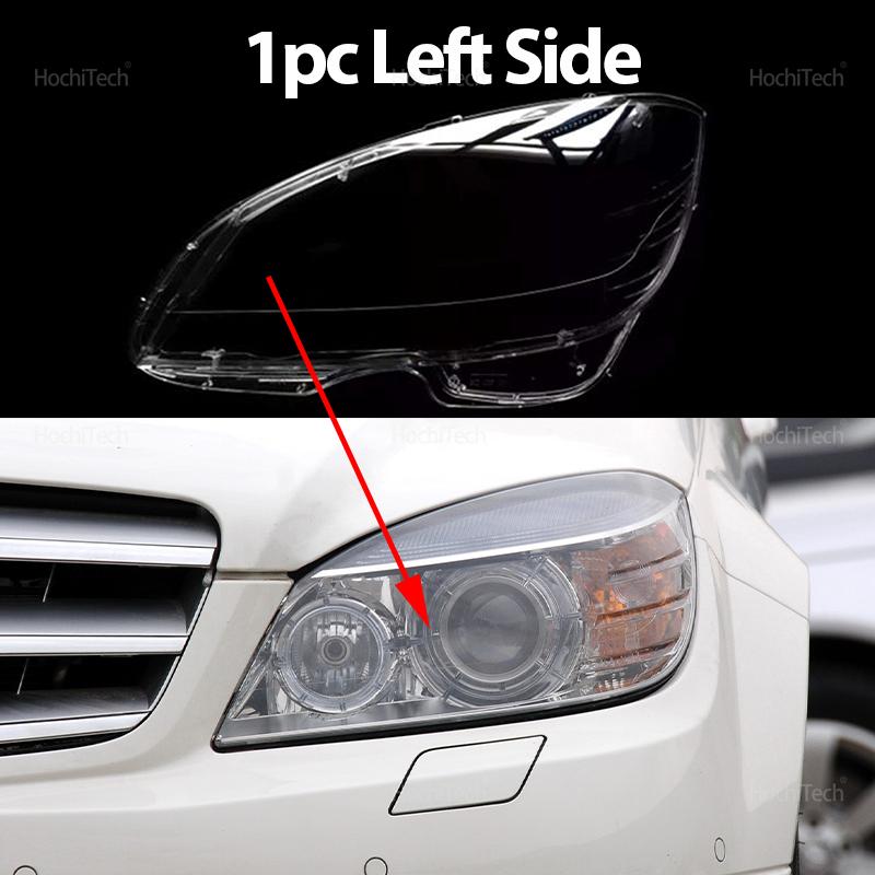 For Mercedes Benz C Class W204 C180 C200 C220 07-10 Headlight Cover Headlamp Lens Glass Replacement Front Lamp Shade C280 C300