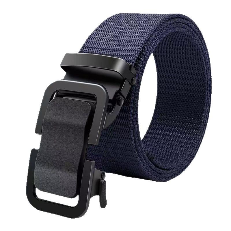 Nylon Canvas Men's Belt with Automatic Buckle - Casual, Durable, Extended, Ideal for Students and Military Training