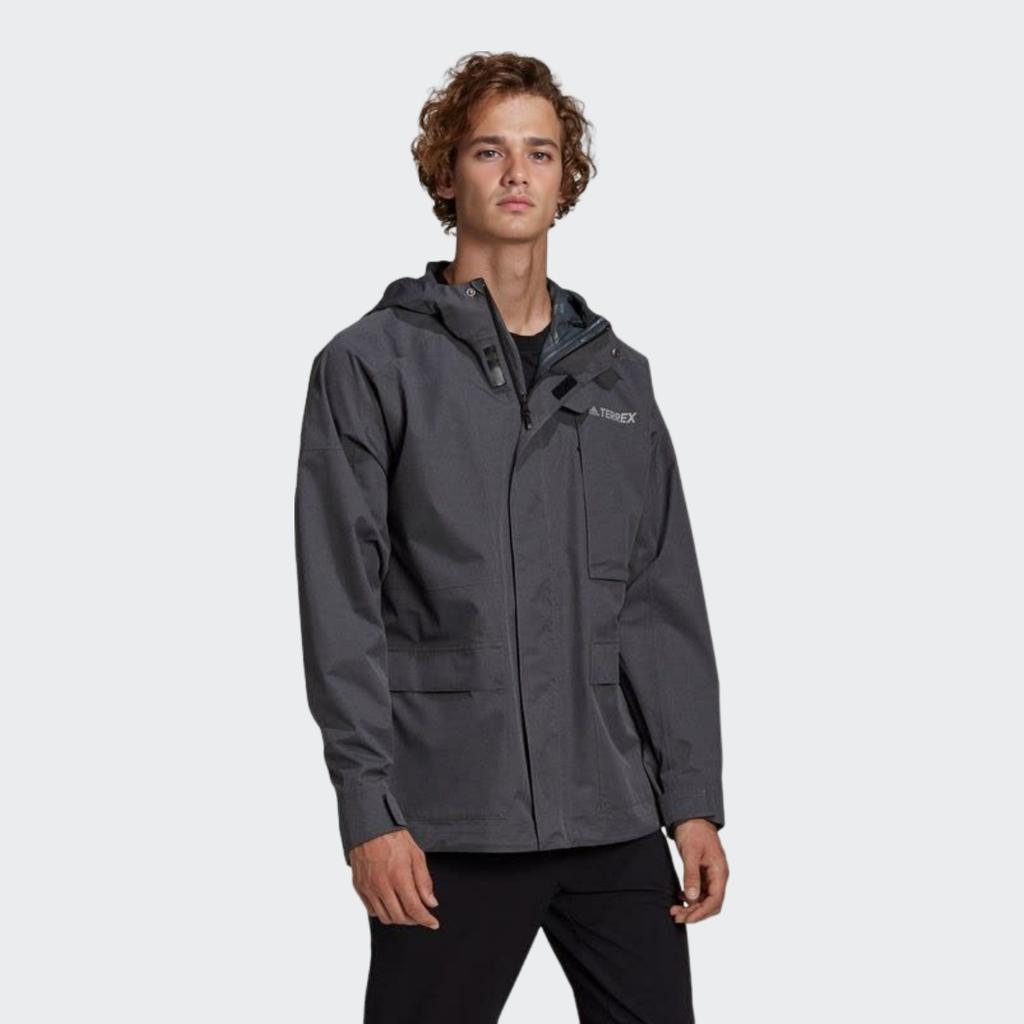 Adidas Outdoor Sports Hooded Jacket Men Jackets Charcoal-Grey GL7399