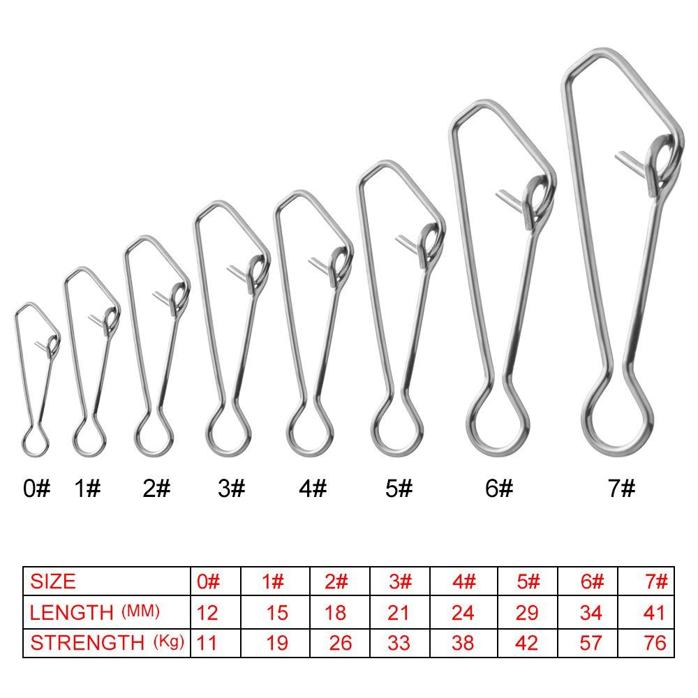 Line Tackle High Quality Safety Pin Fast Clip Lock Barrel Swivel Connector Fishing Hanging Snap